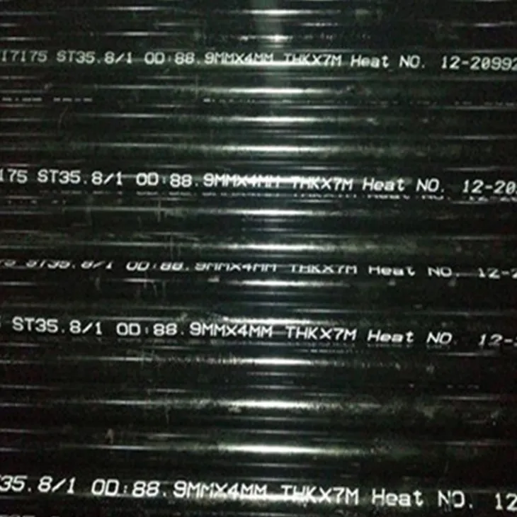 DIN 17175 St35.8 varrat nélküli szénacél cső