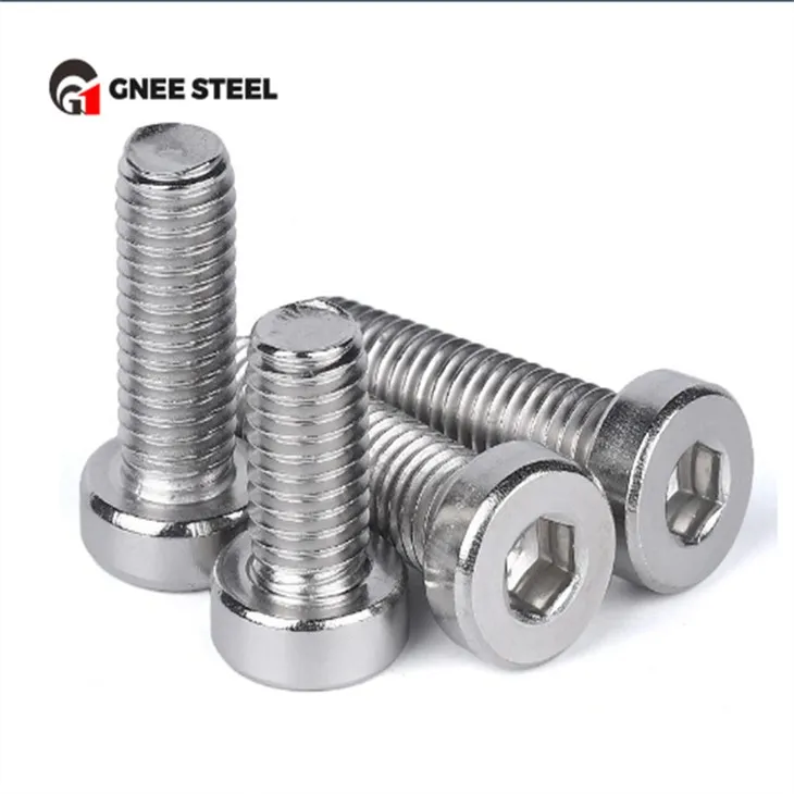 SS201 SS304 SS316 alacsony fejű hatlapfejű csavarok